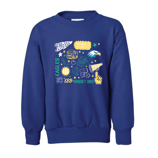 The All Things HTE | Youth Royal Crewneck Sweatshirt