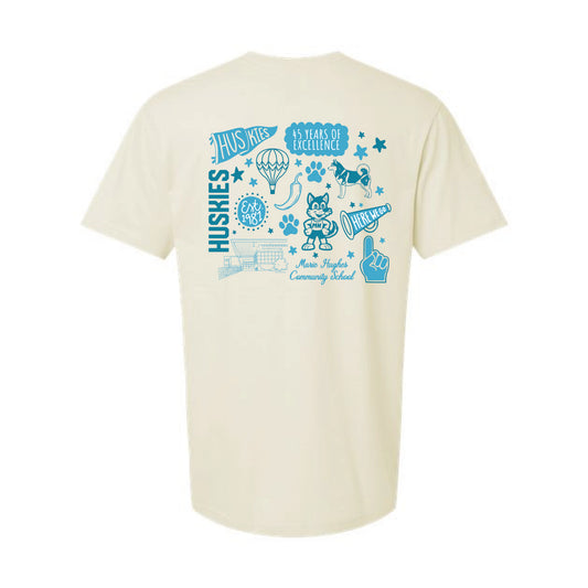 The All Things Huskies | Adult Off White Tee