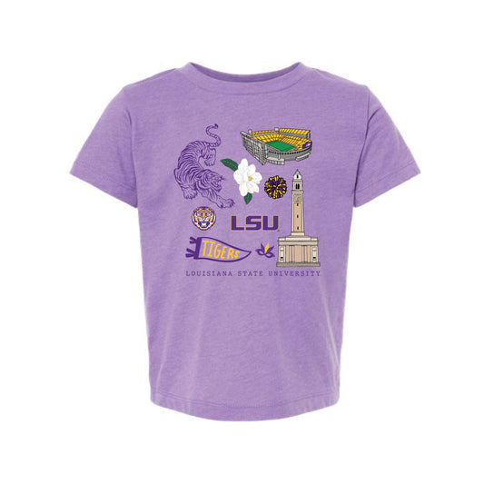 The All Things LSU | Toddler Heather Team Purple Tee