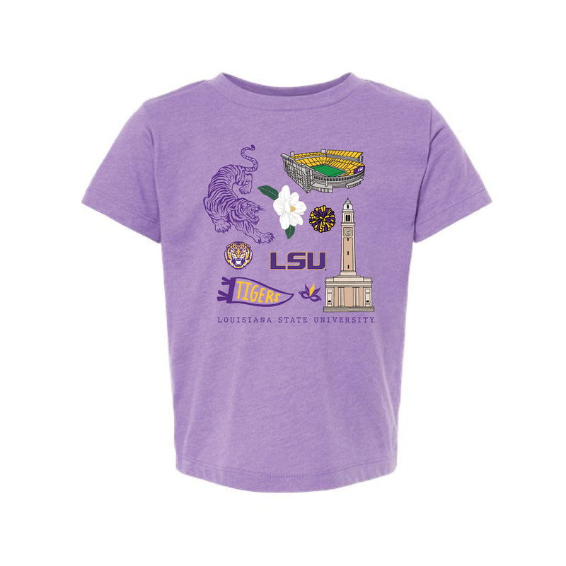 The All Things LSU | Toddler Heather Team Purple Tee