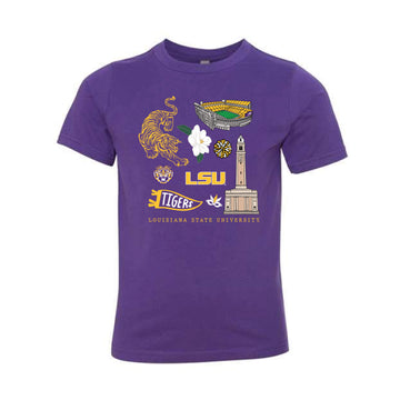 The All Things LSU | Youth Purple Rush Tee