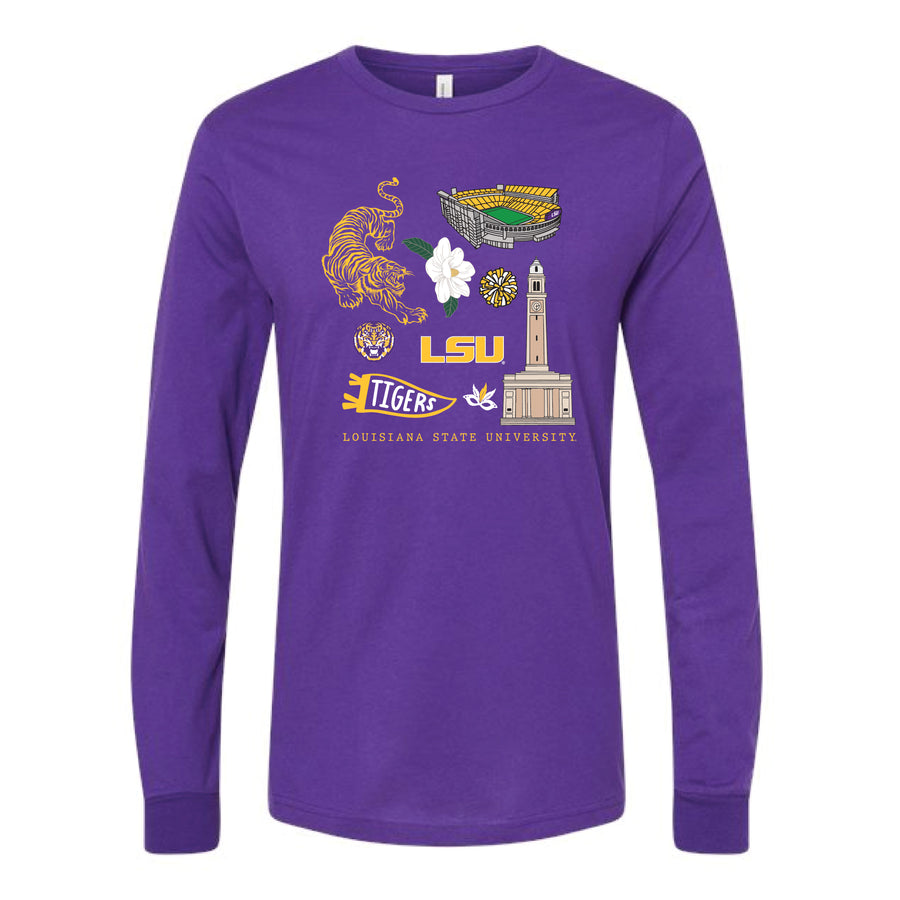 LSU Adult Tees & Fleece  Scarlet & Gold