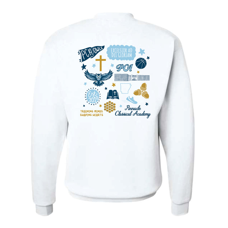 The All Things PCA | Adult White Crewneck Sweatshirt