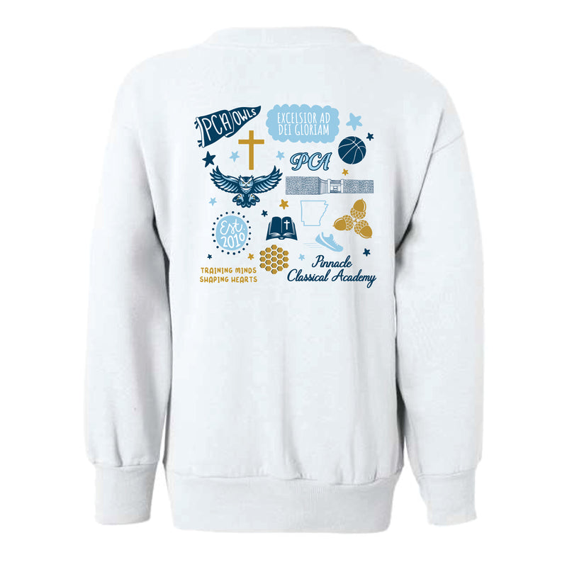 The All Things PCA | Youth White Crewneck Sweatshirt