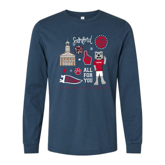 The All Things Samford | Vintage Navy Long Sleeve