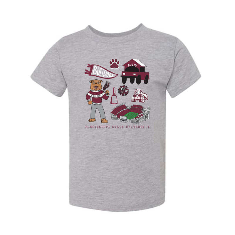 The All Things State | Toddler Athletic Heather Tee