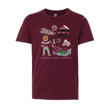 The All Things State | Youth Maroon Tee