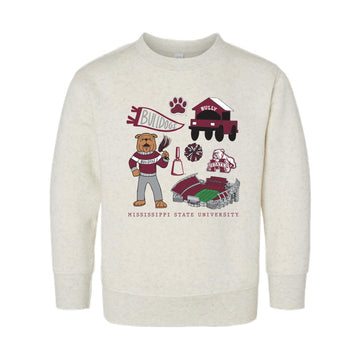 The All Things State | Toddler Natural Heather Sweatshirt
