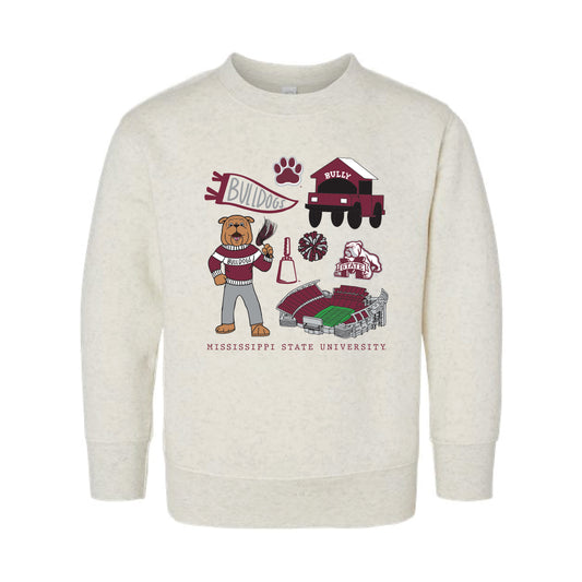 The All Things State | Toddler Natural Heather Sweatshirt