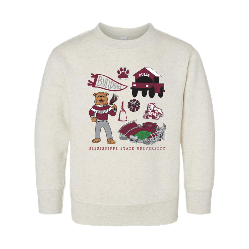 The All Things State | Toddler Natural Heather Sweatshirt