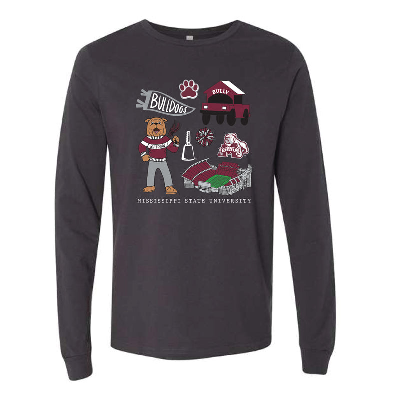The All Things State | Dark Grey Long Sleeve
