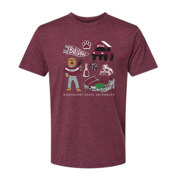 The All Things State | Heather Maroon Tee