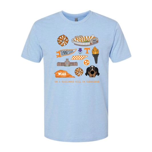 The All Things Tennessee | Heather Columbia Blue Tee