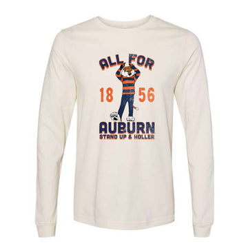 The All For Auburn Aubie | Natural Long Sleeve Tee