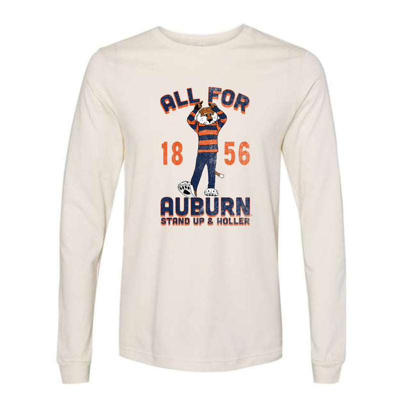 The All For Auburn Aubie | Natural Long Sleeve Tee