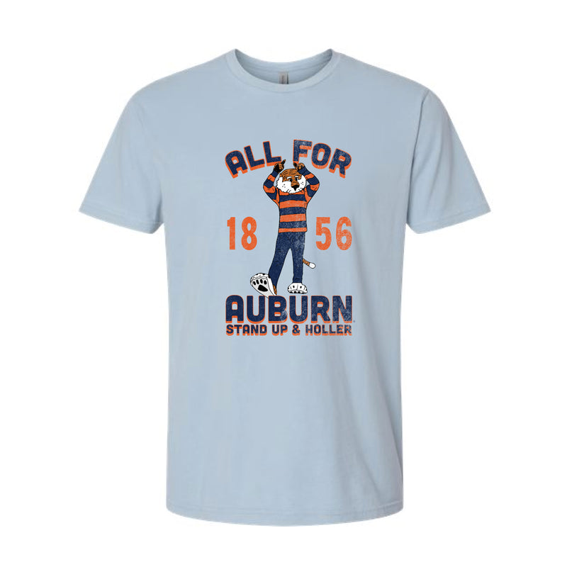 The All For Auburn Aubie | Washed Stonewash Denim Tee