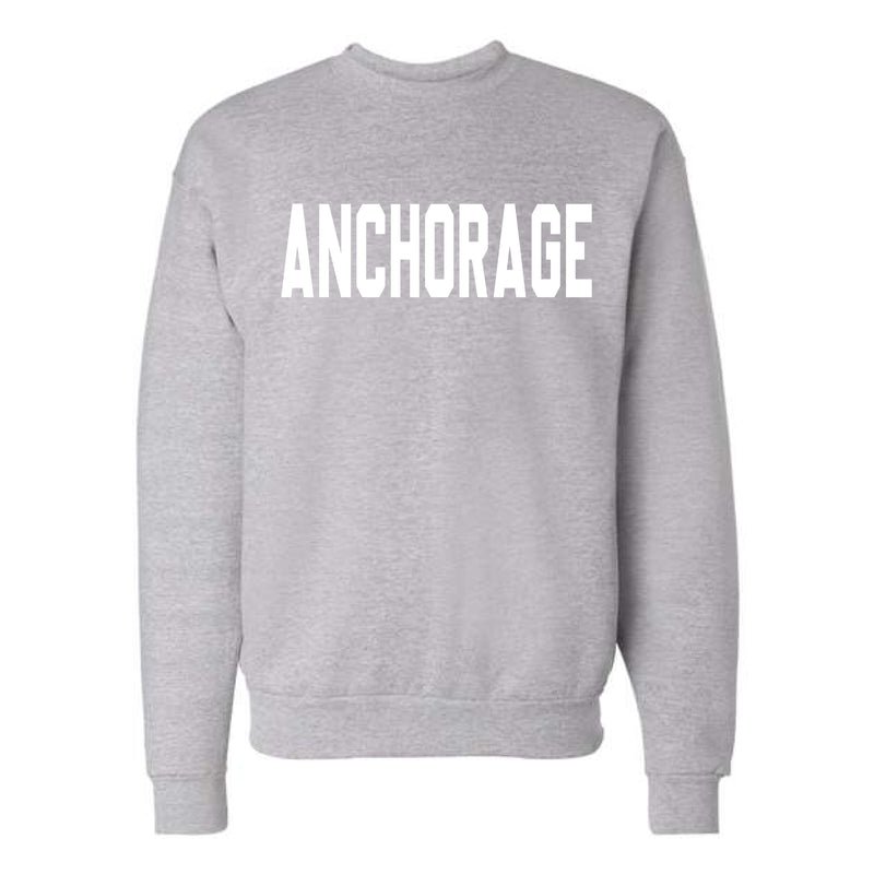 The Anchorage Block | Light Steel Crewneck Sweatshirt