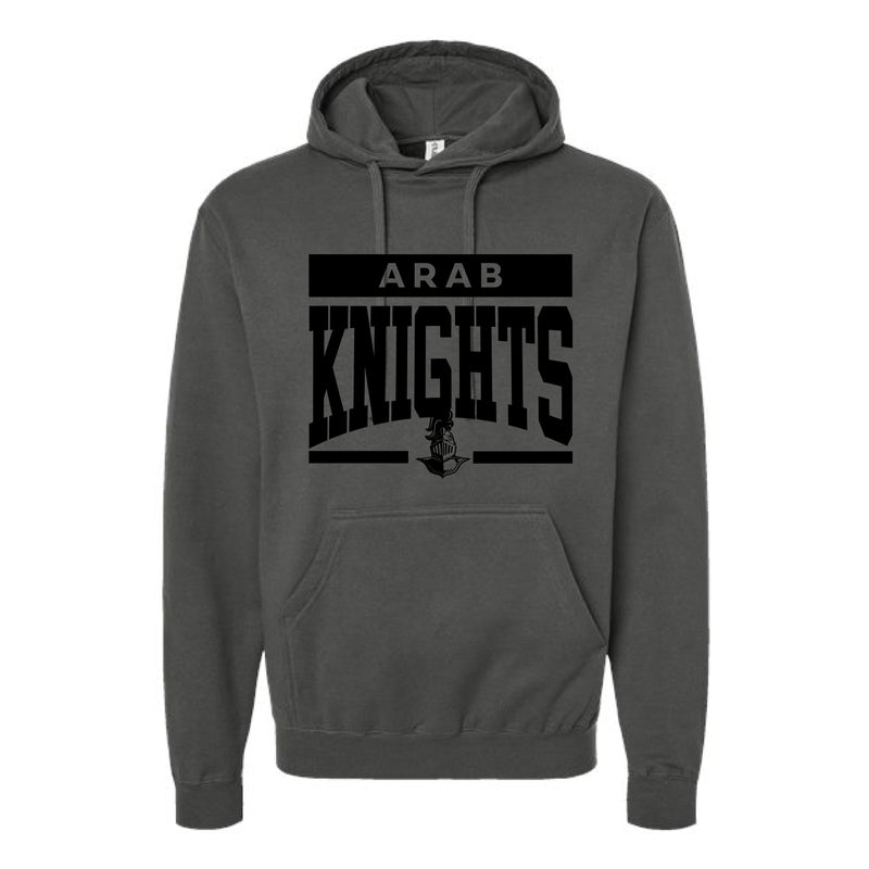 The Arab Knights Stripes | Charcoal Oversized Hooded Sweatshirt