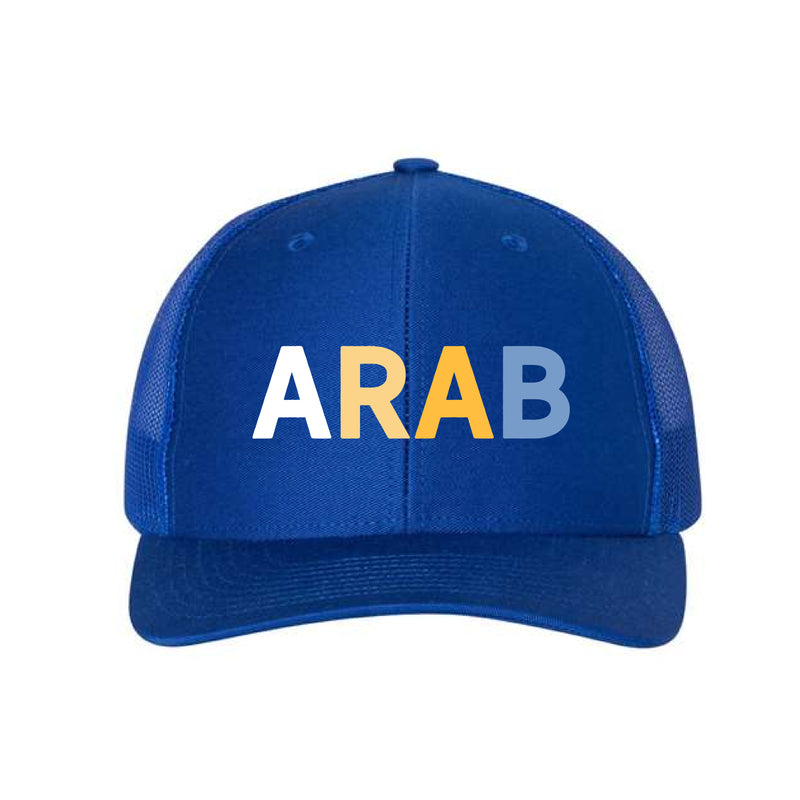 The Arab Multi | Embroidered Royal Richardson Trucker Cap