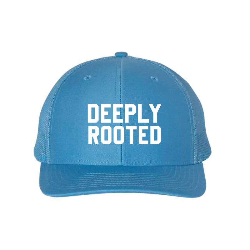 The Deeply Rooted Embroidered | Columbia Blue Trucker Hat