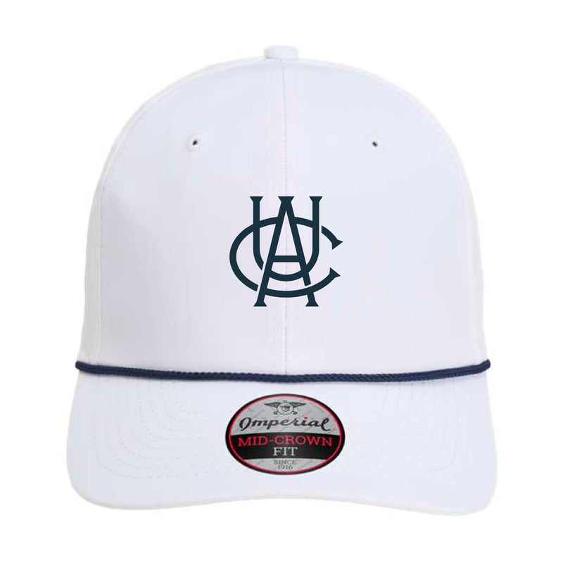 The ACU Logo | Embroidered White/ Navy Cap