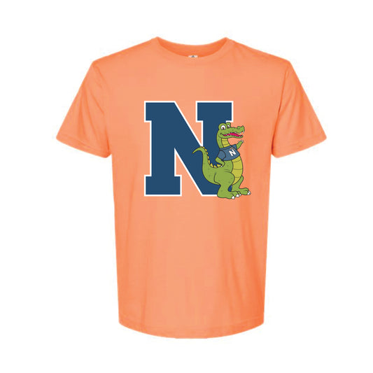 The Mascot with N | Heather Cantaloupe Oversized Tee