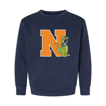 The Mascot with N | Navy Crewneck Sweatshirt