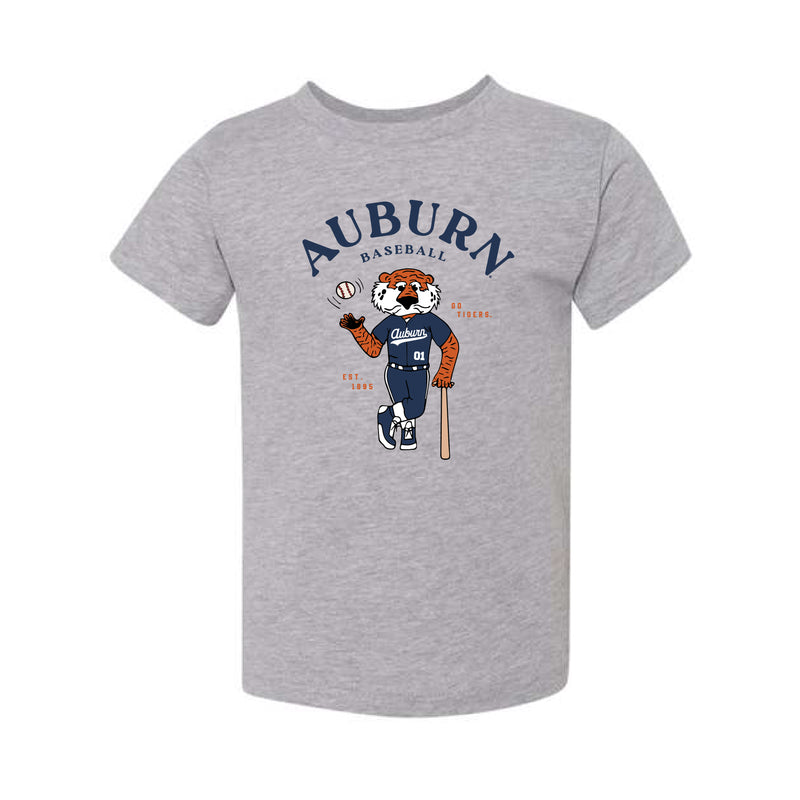 The Aubie Baseball Player | Athletic Heather Toddler Tee