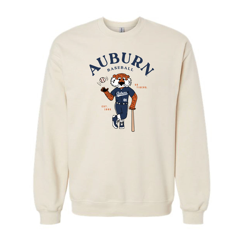The Aubie Baseball Player | Sand Sweatshirt
