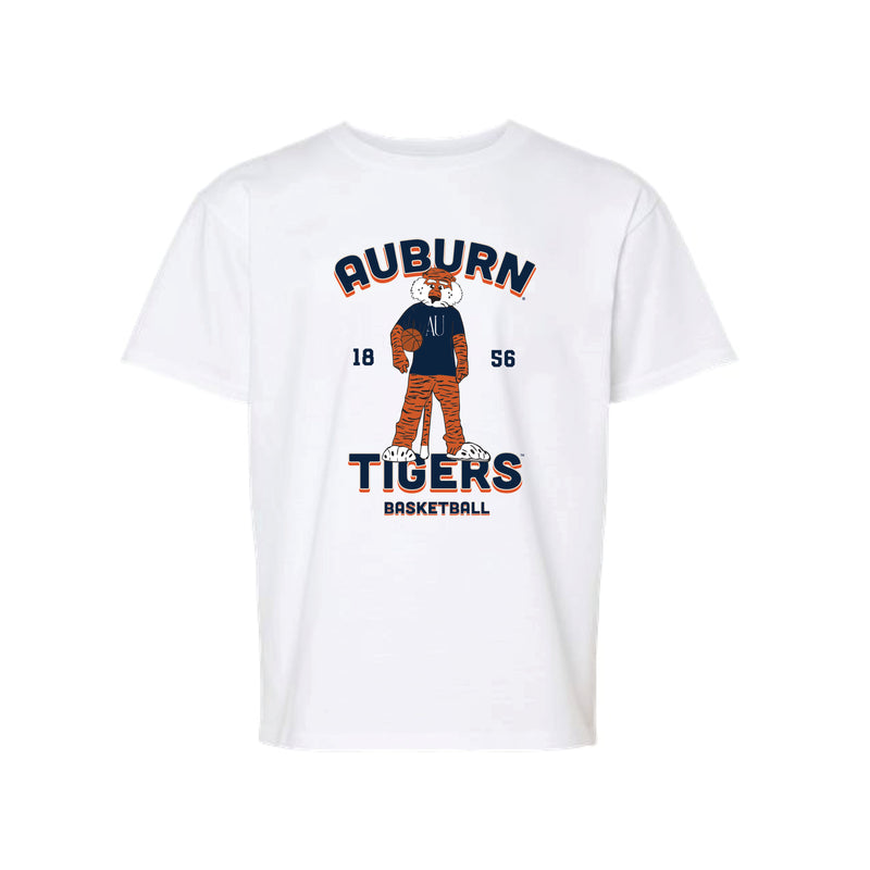 The Aubie Basketball 1856 | Youth White Tee