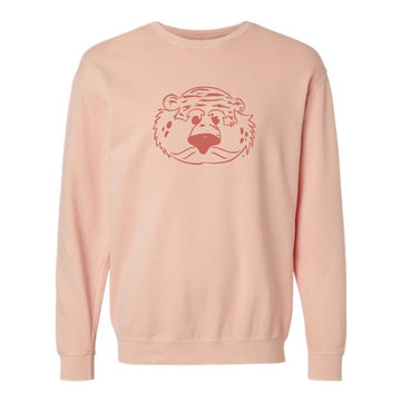 The Aubie Head Outline | Peachy Crewneck Sweatshirt