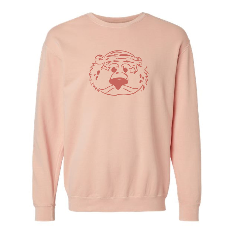 The Aubie Head Outline | Peachy Crewneck Sweatshirt