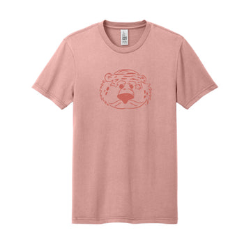 The Aubie Head Outline | Cactus Rose Pink Tee