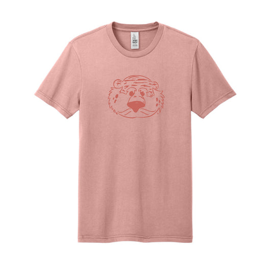 The Aubie Head Outline | Cactus Rose Pink Tee