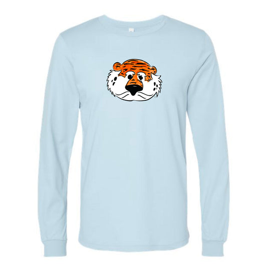 The Aubie Head | Baby Blue Long Sleeve Tee