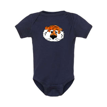The Aubie Head | Baby Navy Blue Onesie