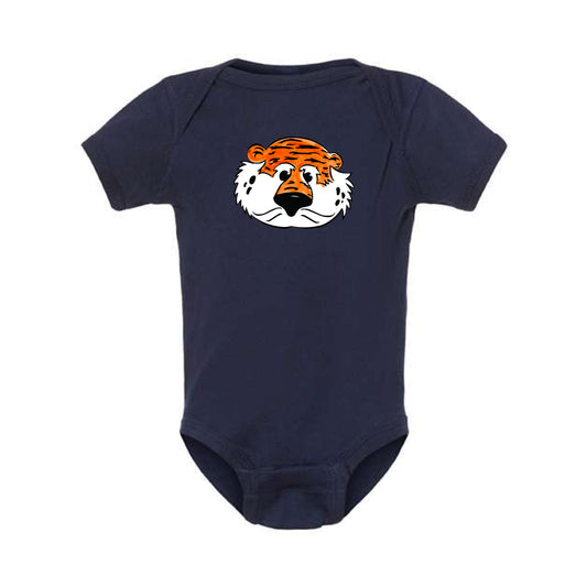 The Aubie Head | Baby Navy Blue Onesie