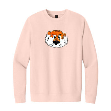 The Aubie Head | Rosewater Pink Crewneck Sweatshirt