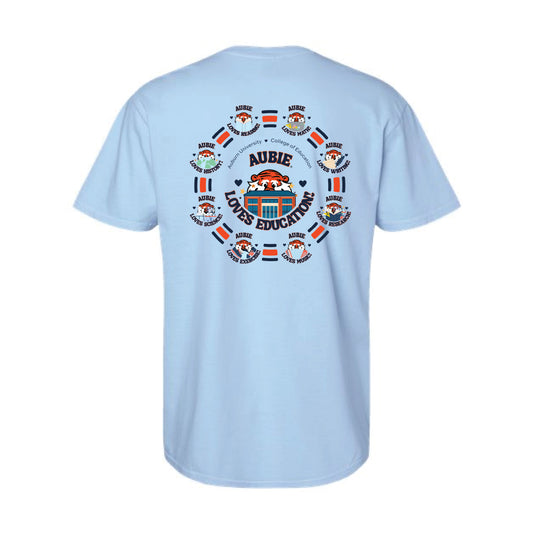 The Aubie Loves Education Circle | Adult Hydrangea Tee