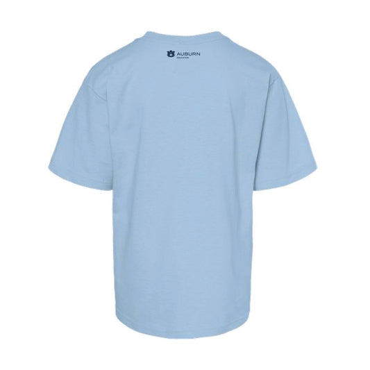The Aubie Loves History | Youth Light Blue Tee