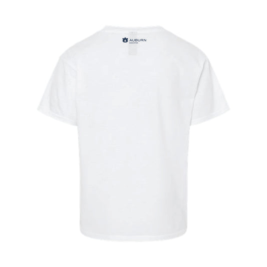 The Aubie Loves History | Youth White Tee