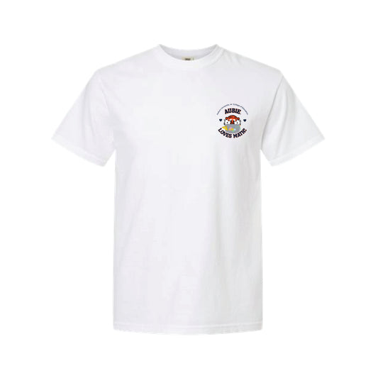 The Aubie Loves Math | Adult White Tee
