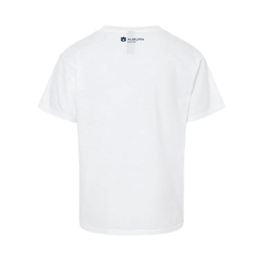 The Aubie Loves Music | Youth White Tee