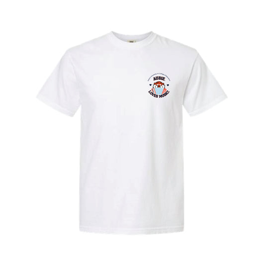 The Aubie Loves Music | Adult White Tee