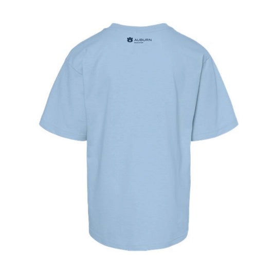 The Aubie Loves Reading | Youth Light Blue Tee