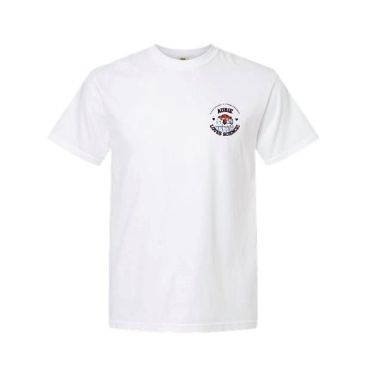 The Aubie Loves Science | Adult White Tee