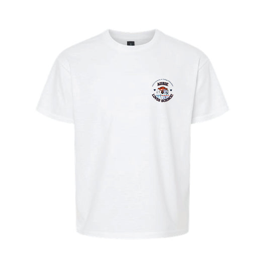 The Aubie Loves Science | Youth White Tee