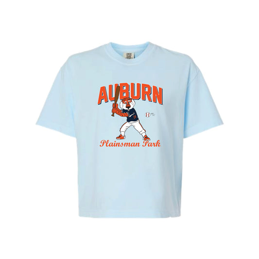 The Aubie Plainsman Park Boxy Tee | Chambray