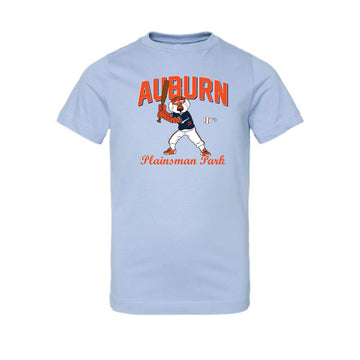 The Aubie Plainsman Park Tee | Youth Light Blue