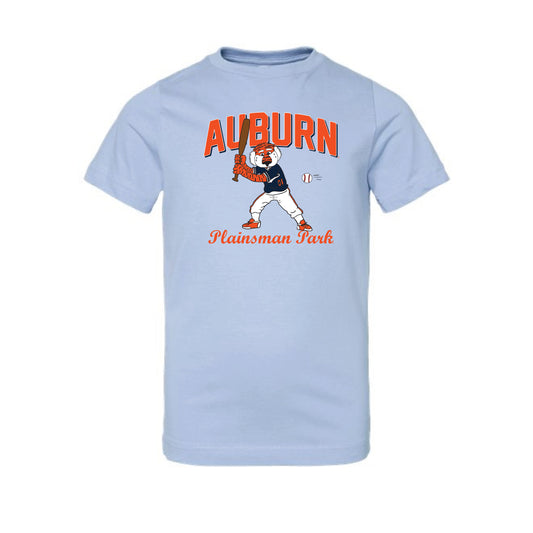The Aubie Plainsman Park Tee | Youth Light Blue